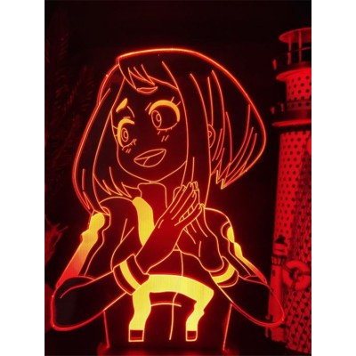 Luminária em Acrílico Boku no hero 02 Uraraka