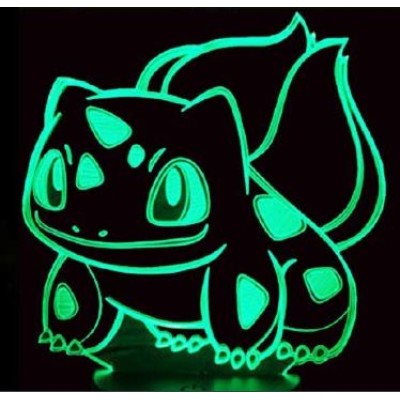 Luminária em Acrílico Pokemon 02 Bulbasaur