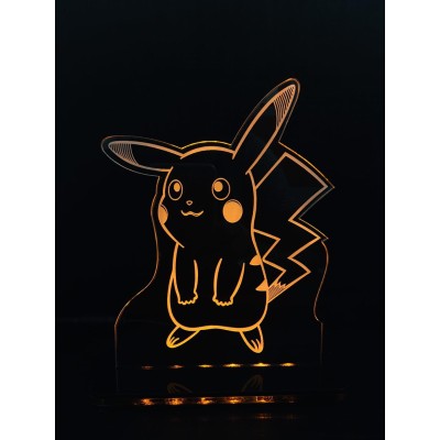 Luminária em Acrílico Pikachu