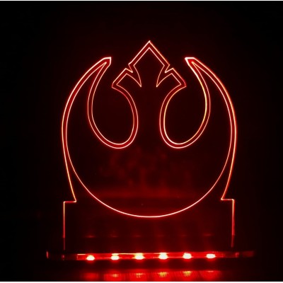 Luminária em Acrílico Aliança Rebelde (Star Wars)