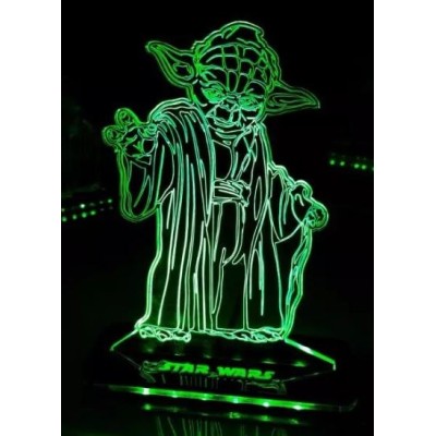 Luminária em Acrílico Mestre Yoda