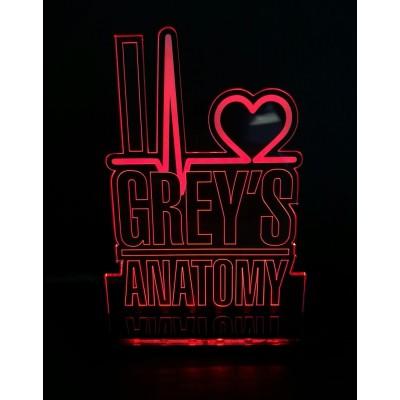 Luminária em Acrílico Grey's Anatomy - Mod.01